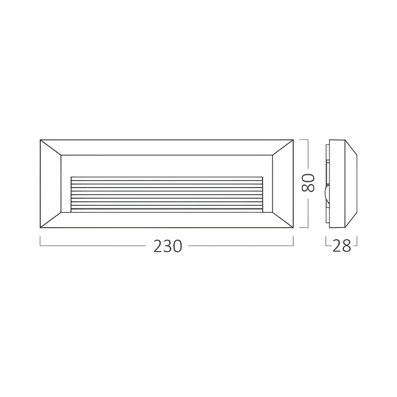 Braytron LED Wandleuchte Außen IP65 3W 3CCT (3000K/4000K/6500K) – Direkt oder Indirekt – Stufenleuchte Treppenbeleuchtung Wandlampe Außenbereich Schwarz Weiß Grau – 180lm (Grau, Indirket) – Ansicht 8