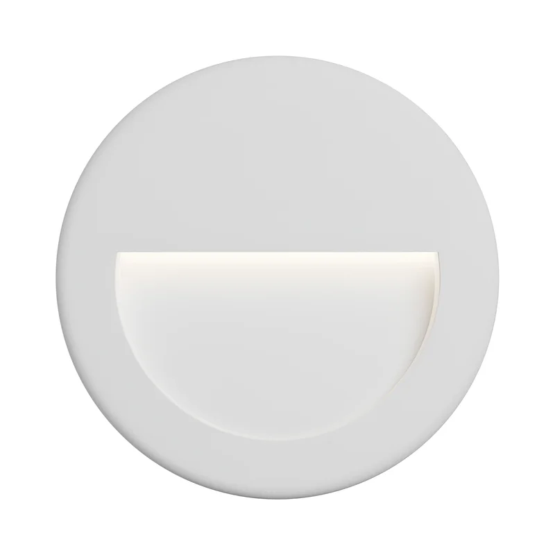 Braytron 3W LED Treppenlicht Treppenbeleuchtung Treppenleuchte Stufenlicht Stufen Leuchte Wandbeleuchtung Innen Außen IP65 Warmweiß Energieeffizient Wetterfest Modern Stufenbeleuchtung (Rund Weiß) – Ansicht 3