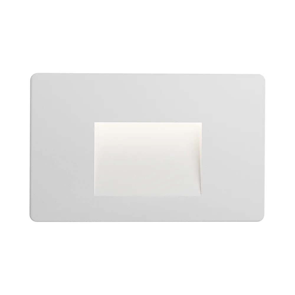 Applique LED escalier carrée 3W blanc blanc chaud 3000K – IP65 intérieur/extérieur – BG38-02100