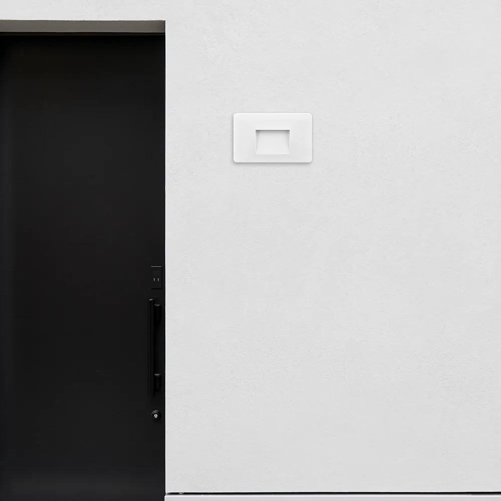 Braytron 3W LED Treppenlicht Treppenbeleuchtung Treppenleuchte Stufenlicht Stufen Leuchte Wandbeleuchtung Innen Außen IP65 Warmweiß Energieeffizient Wetterfest Modern Stufenbeleuchtung (Eckig Weiß) – Ansicht 10
