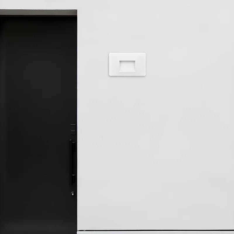 Braytron 3W LED Treppenlicht Treppenbeleuchtung Treppenleuchte Stufenlicht Stufen Leuchte Wandbeleuchtung Innen Außen IP65 Warmweiß Energieeffizient Wetterfest Modern Stufenbeleuchtung (Eckig Weiß) – Ansicht 2
