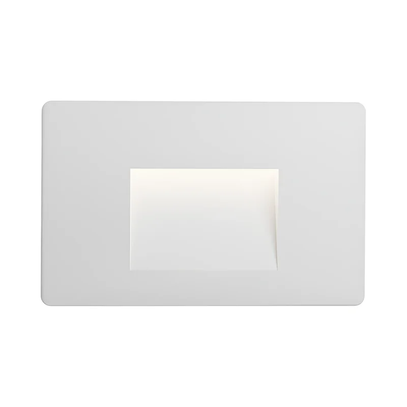 Braytron 3W LED Treppenlicht Treppenbeleuchtung Treppenleuchte Stufenlicht Stufen Leuchte Wandbeleuchtung Innen Außen IP65 Warmweiß Energieeffizient Wetterfest Modern Stufenbeleuchtung (Eckig Weiß) – Ansicht 3