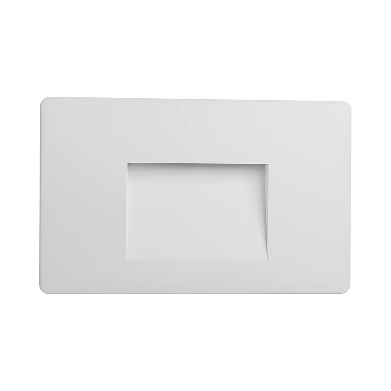 Braytron 3W LED Treppenlicht Treppenbeleuchtung Treppenleuchte Stufenlicht Stufen Leuchte Wandbeleuchtung Innen Außen IP65 Warmweiß Energieeffizient Wetterfest Modern Stufenbeleuchtung (Eckig Weiß) – Ansicht 5