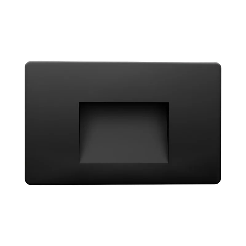 Braytron 3W LED Treppenlicht Treppenbeleuchtung Treppenleuchte Stufenlicht Stufen Leuchte Wandbeleuchtung Innen Außen IP65 Warmweiß Energieeffizient Wetterfest Modern Stufenbeleuchtung (Eckig Schwarz) – Ansicht 5