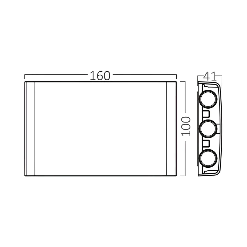 Braytron Moderne LED Wandlampe Wandstrahler Up & Down - IP65 wasserdicht für Innen & Außen, 6 x 1W integrierte Farbwahl 3000-6500K - Ideal für Bad, Veranda, Flur, Hauswand & mehr - Anthrazit – Ansicht 8