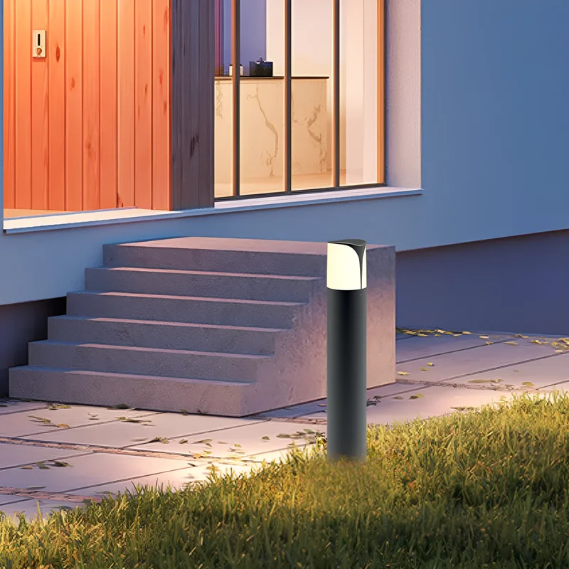 Braytron Milano LED Wegeleuchte Außen 80 cm – E27 Sockel, IP44, Aluminium Grau – Pollerleuchte Garten, Wegbeleuchtung, Außenlampe für Einfahrt, Hof & Terrasse ohne Leuchtmittel – Ansicht 2