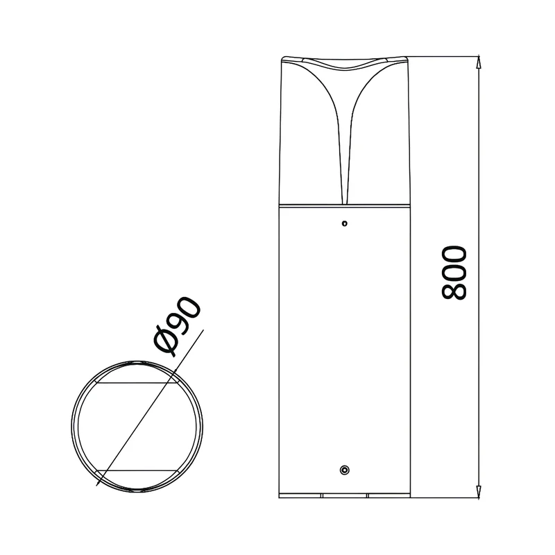 Braytron Milano LED Wegeleuchte Außen 80 cm – E27 Sockel, IP44, Aluminium Grau – Pollerleuchte Garten, Wegbeleuchtung, Außenlampe für Einfahrt, Hof & Terrasse ohne Leuchtmittel – Ansicht 6