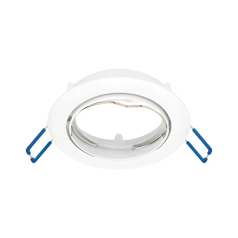 Braytron 3er Set Einbaustrahler GU10 – Einbaurahmen Rund für LED Spots, 230V inkl. GU10 Fassung, 30° schwenkbar, Deckenspot Einbauleuchte Ø68 mm Lochdurchmesser, Einbauspots für Trockenräume (Weiß) – Ansicht 3
