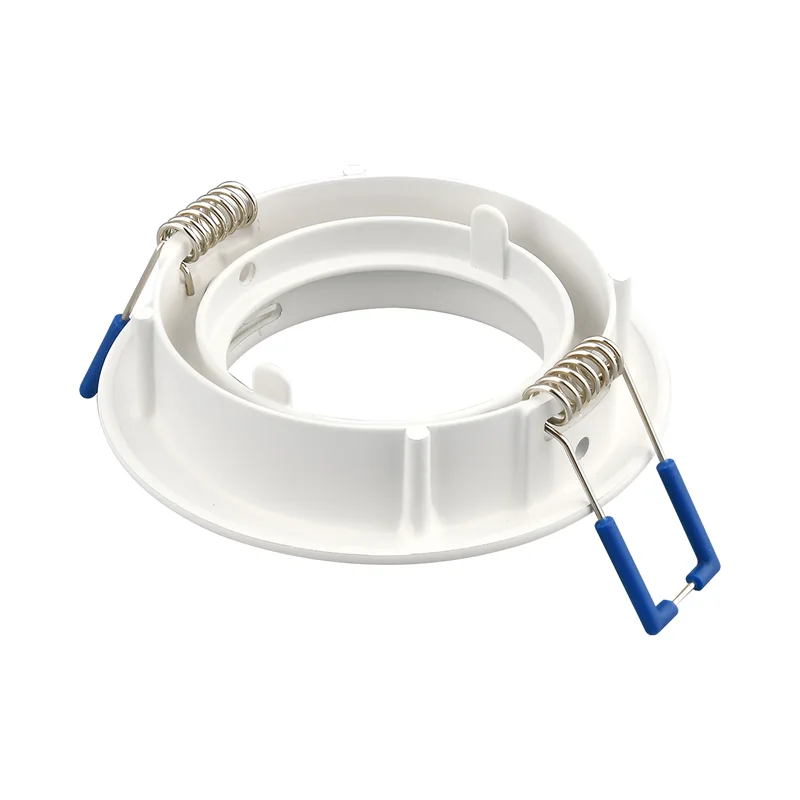 Braytron 3er Set Einbaustrahler GU10 – Einbaurahmen Rund für LED Spots, 230V inkl. GU10 Fassung, 30° schwenkbar, Deckenspot Einbauleuchte Ø68 mm Lochdurchmesser, Einbauspots für Trockenräume (Weiß) – Ansicht 4