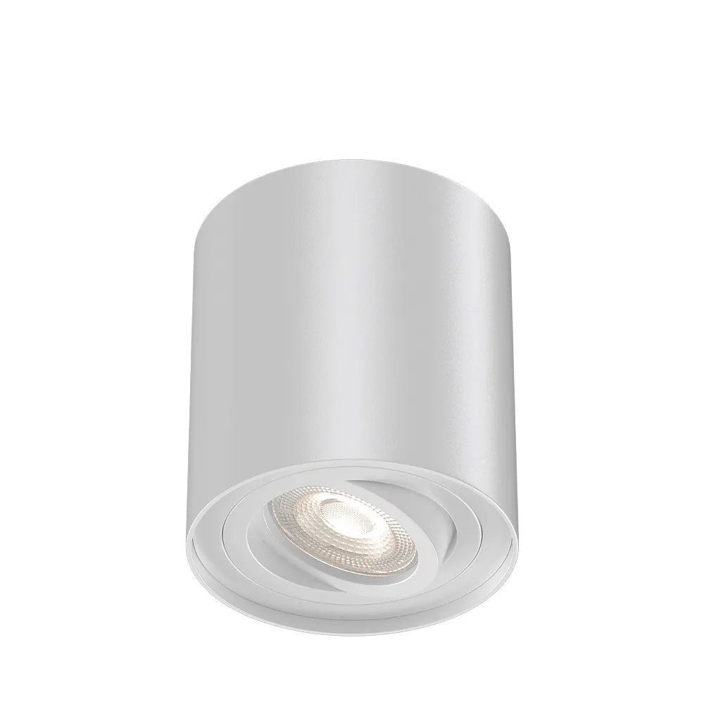 Spot en saillie LED GU10 orientable rond blanc – Aluminium, max 35W, IP20 – BH04-00300