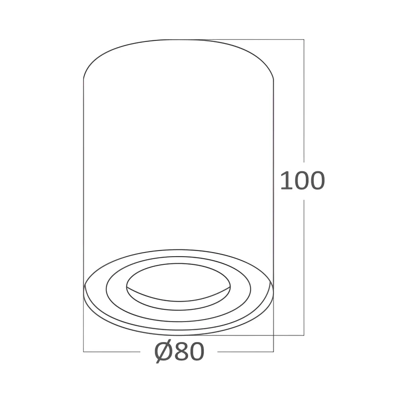 Braytron Schwenkbarer GU10 Aufbauspot, 1x35W, Rund, Weiß, Aluminiumgehäuse, IP20, Moderne Deckenleuchte für Wohnzimmer, Flur, Küche und Büro, Durchmesse 80mm Länge 100mm – Ansicht 6