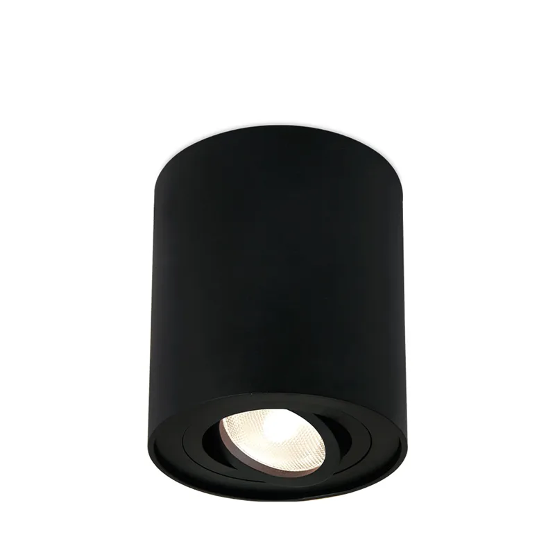 Spot en saillie LED GU10 orientable rond noir – Aluminium, max 35W, IP20 – BH04-00301