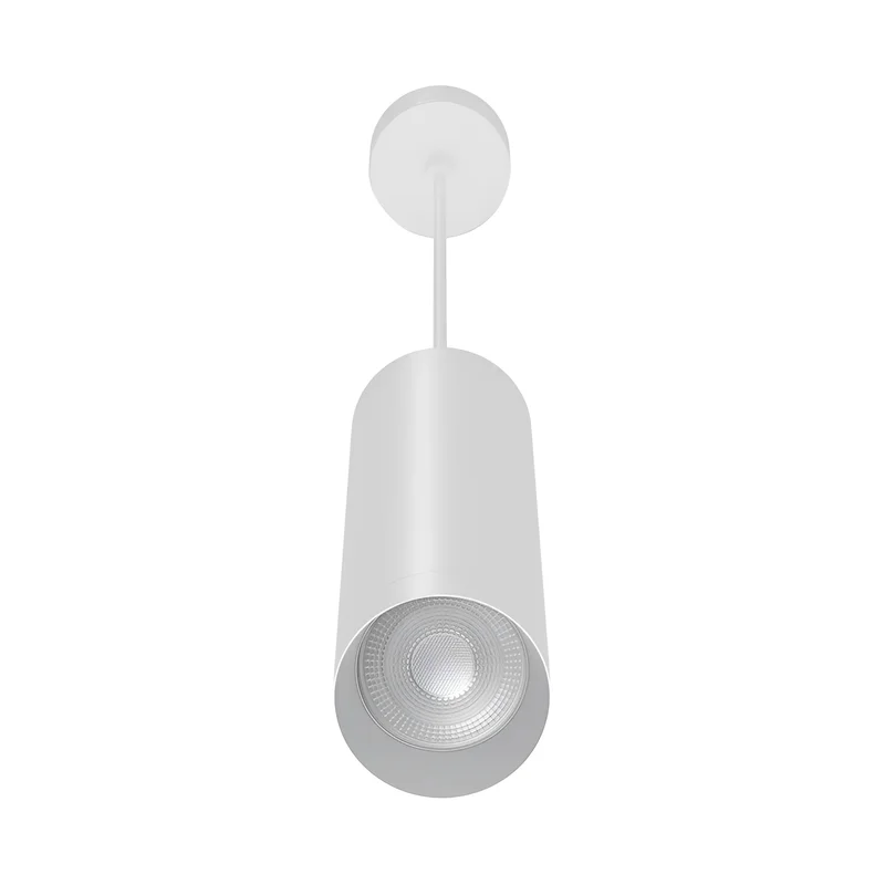 Braytron Weiße Zylinder-Hängeleuchte (25 cm) mit GU10-Fassung, Pendelleuchte, Aluminium Ø6cm Hängelampe Küche Theke Bar – Ansicht 3