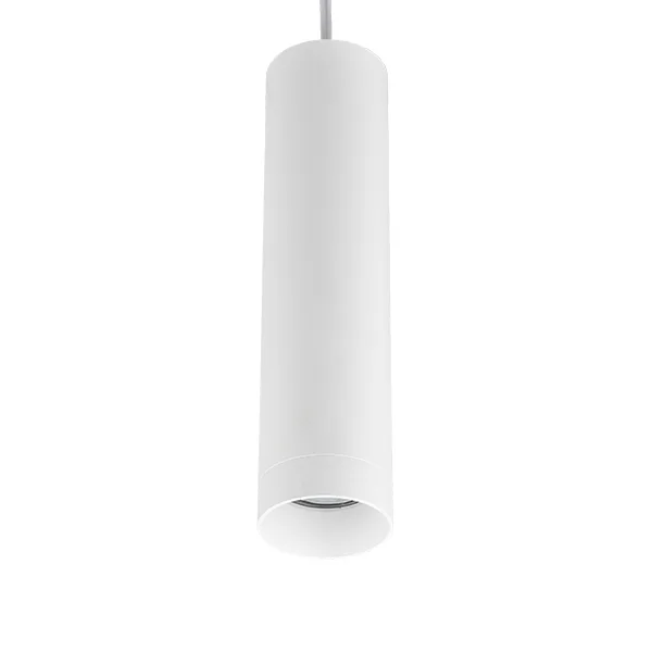 Braytron Weiße Zylinder-Hängeleuchte (25 cm) mit GU10-Fassung, Pendelleuchte, Aluminium Ø6cm Hängelampe Küche Theke Bar – Ansicht 7