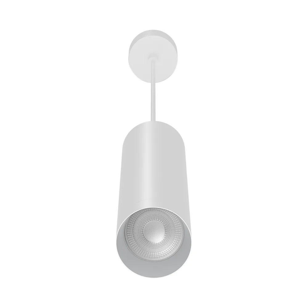 Braytron Weiße Zylinder-Hängeleuchte (25 cm) mit GU10-Fassung, Pendelleuchte, Aluminium Ø6cm Hängelampe Küche Theke Bar – Ansicht 8