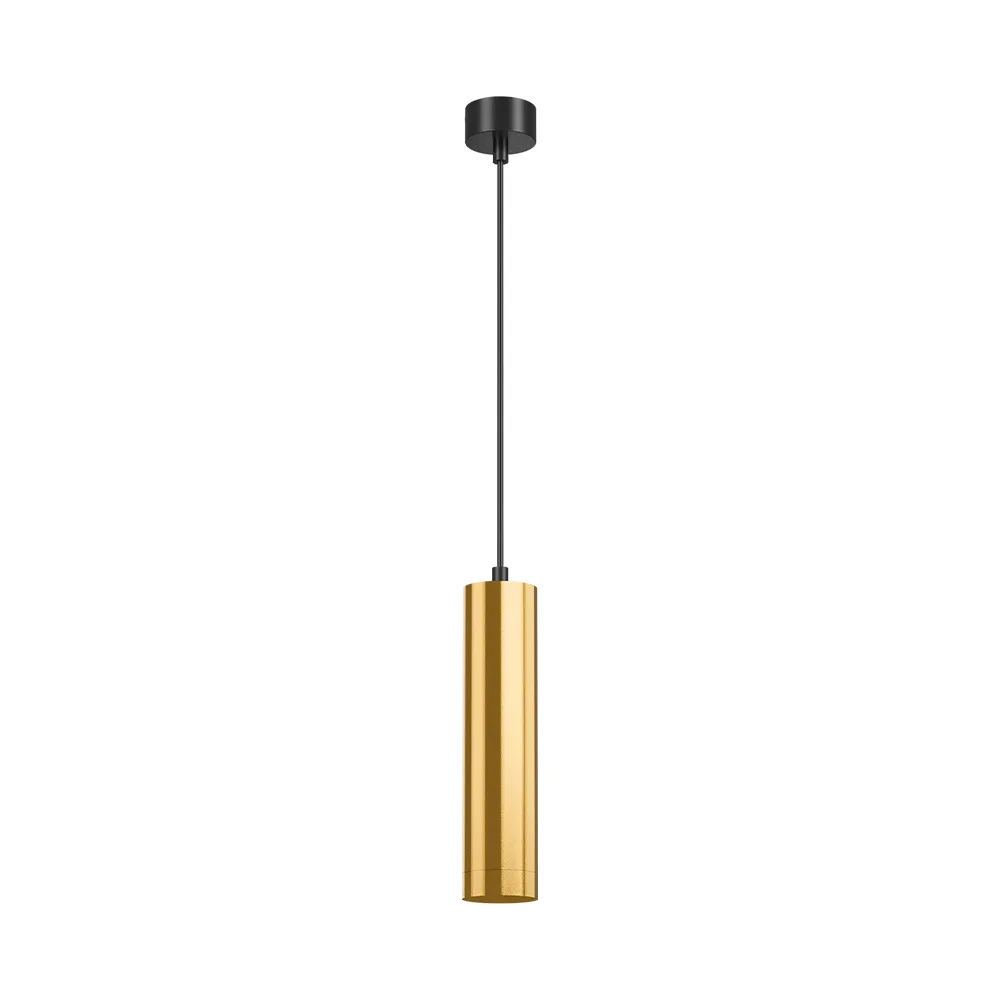 Suspension LED cylindrique dorée GU10 – Hauteur réglable câble 1,45m, IP20 – BH04-00406