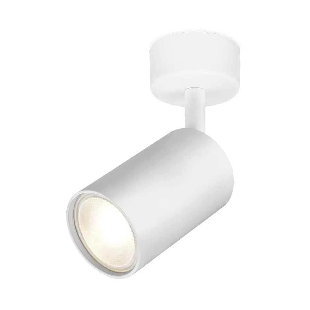 Spot en saillie LED GU10 1 lumière blanc – Orientable, aluminium, max 35W – BH04-00800