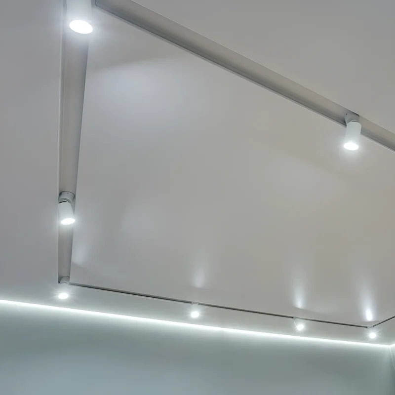 Braytron LED Deckenleuchte Max.1×35W GU10, IP20 Deckenlampe für Wohnzimmer, Küche, Flur (Weiß) – Ansicht 2