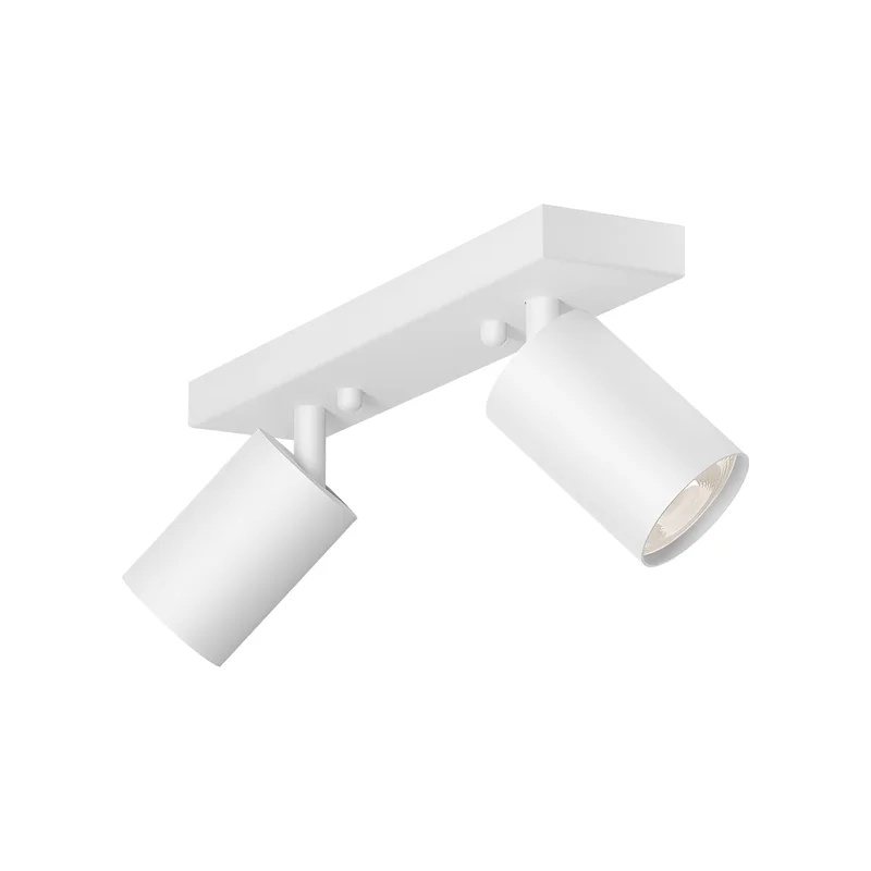 Braytron LED Deckenstrahler 2 Flammig GU10 – Schwenkbarer Deckenspot 350° Drehbar – Moderne Deckenleuchte in Weiß, Schwarz oder Gold – Spotlampe für Küche, Wohnzimmer & Schlafzimmer (weiß) – Ansicht 4