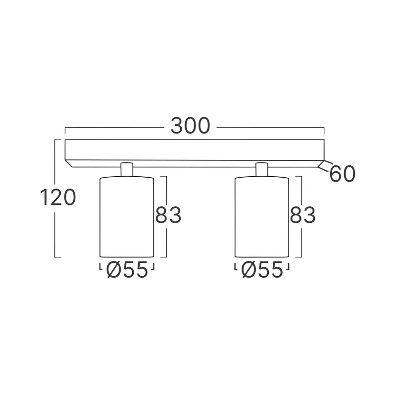 Braytron LED Deckenstrahler 2 Flammig GU10 – Schwenkbarer Deckenspot 350° Drehbar – Moderne Deckenleuchte in Weiß, Schwarz oder Gold – Spotlampe für Küche, Wohnzimmer & Schlafzimmer (weiß) – Ansicht 7