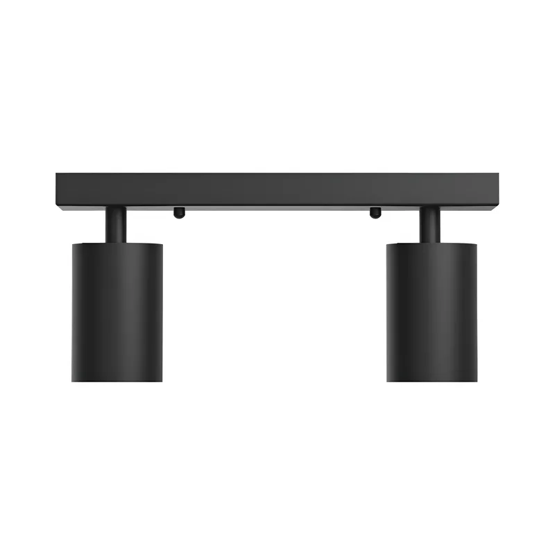 Braytron LED Deckenstrahler 2 Flammig GU10 – Schwenkbarer Deckenspot 350° Drehbar – Moderne Deckenleuchte in Weiß, Schwarz oder Gold – Spotlampe für Küche, Wohnzimmer & Schlafzimmer (schwarz) – Ansicht 4