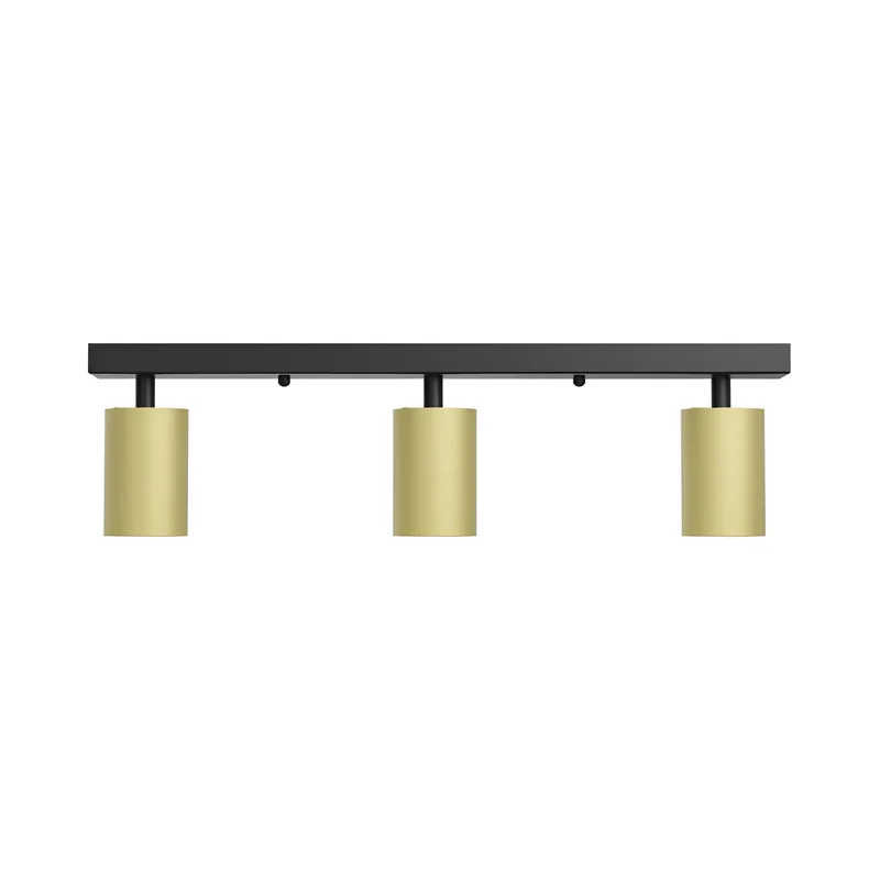 Braytron LED Deckenstrahler 3 Flammig GU10 – Schwenkbarer Deckenspot 350° Drehbar – Moderne Deckenleuchte in Weiß, Schwarz oder Gold – Spotbalken für Küche, Wohnzimmer & Flur (gold) – Ansicht 5