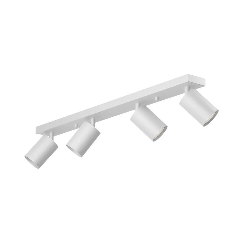 Braytron GU10 Deckenstrahler 4 Flammig LED – Schwenkbare Deckenleuchte 640mm – Moderner Deckenspot Aluminium 350° Drehbar – Innenbeleuchtung für Wohnzimmer, Küche & Büro – Weiß Schwarz Gold (weiß) – Ansicht 4