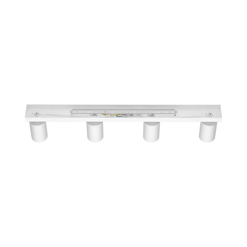 Braytron GU10 Deckenstrahler 4 Flammig LED – Schwenkbare Deckenleuchte 640mm – Moderner Deckenspot Aluminium 350° Drehbar – Innenbeleuchtung für Wohnzimmer, Küche & Büro – Weiß Schwarz Gold (weiß) – Ansicht 6