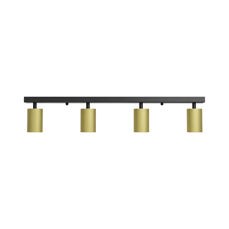 Braytron GU10 Deckenstrahler 4 Flammig LED – Schwenkbare Deckenleuchte 640mm – Moderner Deckenspot Aluminium 350° Drehbar – Innenbeleuchtung für Wohnzimmer, Küche & Büro – Weiß Schwarz Gold (gold) – Ansicht 4