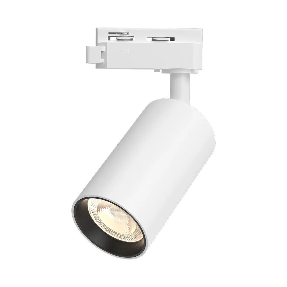 Spot sur rail LED GU10 blanc – 2/3 phases, orientable 350°, aluminium éloxé – BH04-10600