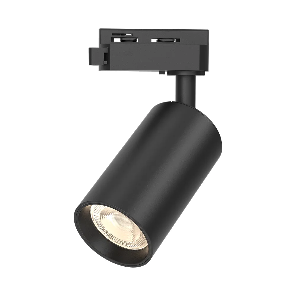 Spot sur rail LED GU10 noir – 2/3 phases, orientable 350°, aluminium éloxé – BH04-10601