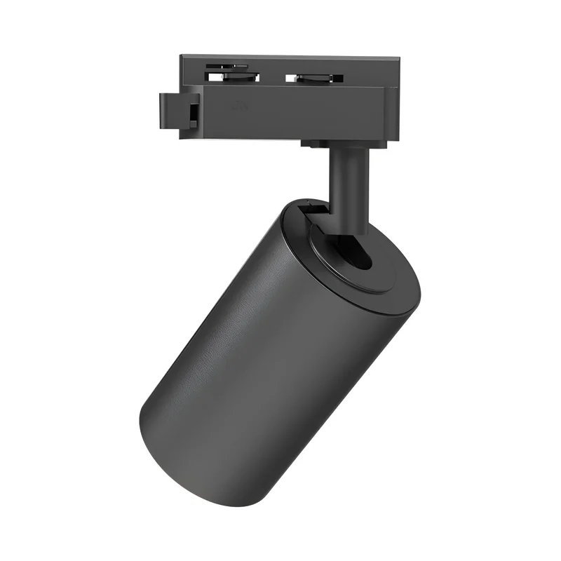 Braytron LED Schienenstrahler Max.1×10W GU10, 3-Phasen Strahler, schwenkbar, Stromschienenstrahler (Black-Black) – Ansicht 4