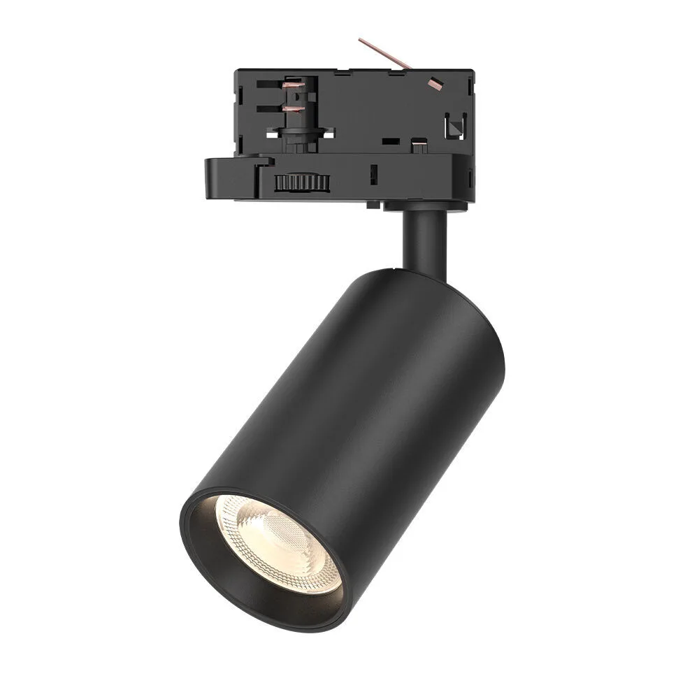 Spot LED sur rail GU10 – Système 4 fils, Noir – BH04-60601