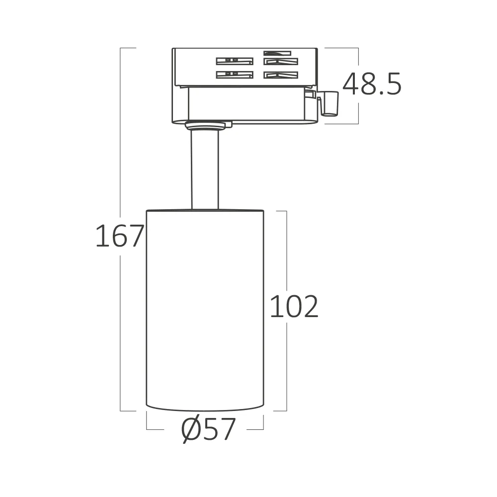 Braytron LED Schienenstrahler – 3-Phasen-Spot in goldfarbener Optik für Schienensystem – dreh- & schwenkbar – GU10 Fassung – LED Strahler für Shop, Galerie, Büro oder Wohnzimmer – Ansicht 10
