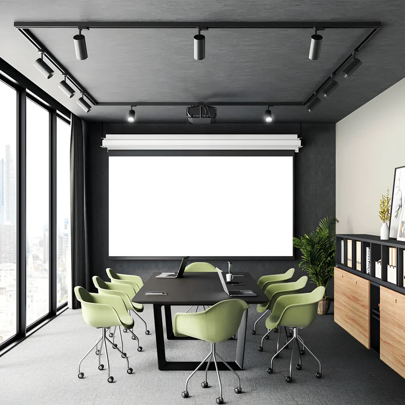 Braytron LED Schienenstrahler – 3-Phasen-Spot in goldfarbener Optik für Schienensystem – dreh- & schwenkbar – GU10 Fassung – LED Strahler für Shop, Galerie, Büro oder Wohnzimmer – Ansicht 2