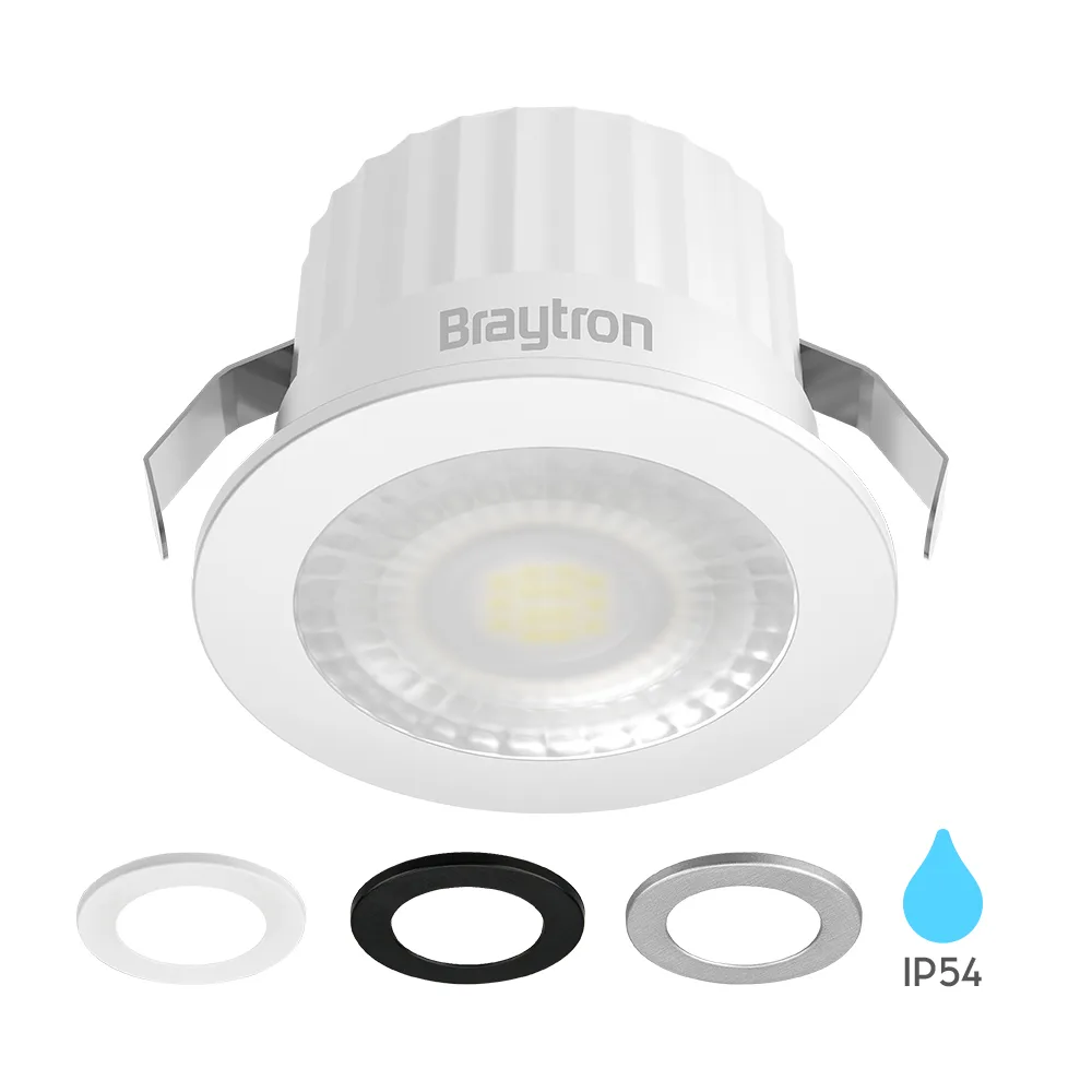 Spot encastrable miniature LED 3W blanc chaud 3000K – IP54 salle de bain, Ø32mm – BH06-00209