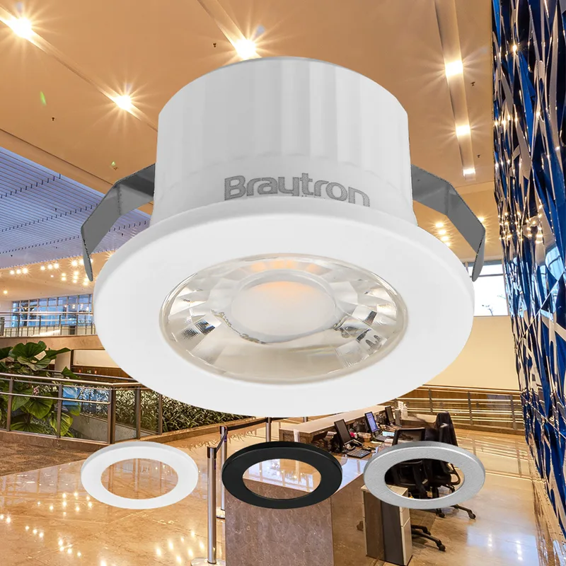 Braytron LED Deckenleuchte 3W Kaltweiß 6500K, 210 Lumen, IP54 Deckenlampe für Wohnzimmer, Küche, Flur (3 Color (White, Black, Silver)) – Ansicht 9