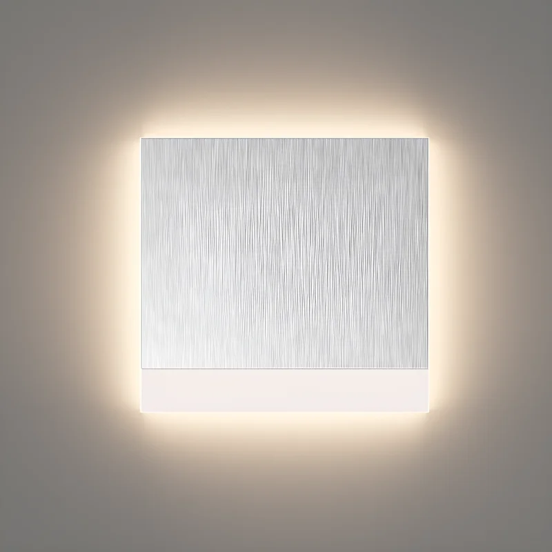 Braytron LED Treppenbeleuchtung 230V Unterputz Wandeinbauleuchte 2W 200lm 3IN1 Farbwahl 3000K 4000K 6500K Stufenbeleuchtung Innen Treppenlicht Flur Wand Stufen (Eckig Aluminium gebürstet downlight) – Ansicht 2
