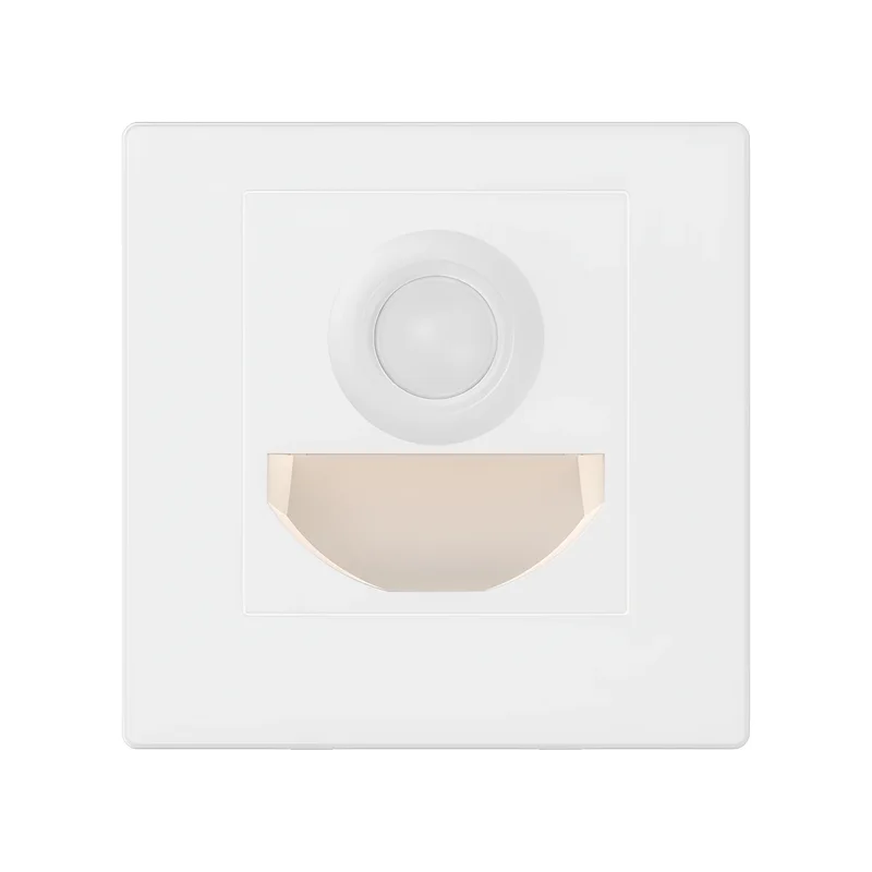 Braytron 1,5W LED Treppenlicht mit Bewegungsmelder – 3CCT Stufenbeleuchtung, 90lm, IP20, einstellbare Farbtemperatur 3000K/4000K/6500K, rechteckig schwarz oder weiß, 230V Innenbeleuchtung (Weiß) – Ansicht 4