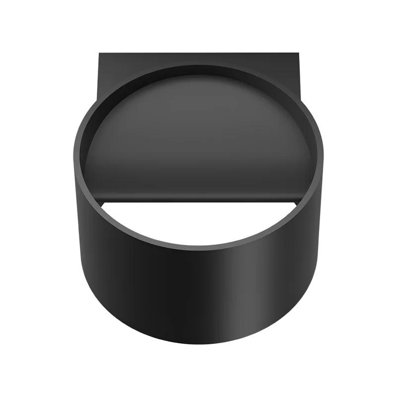 Braytron Moderne Runde LED Wandleuchte 8W 3000K Warmweiß – Schwarz Aluminium Up & Down Wandlampe Innen – Stilvolle Wandbeleuchtung 520 Lumen 90° Abstrahlwinkel Wohnzimmer Flur Schlafzimmer Modern – Ansicht 3