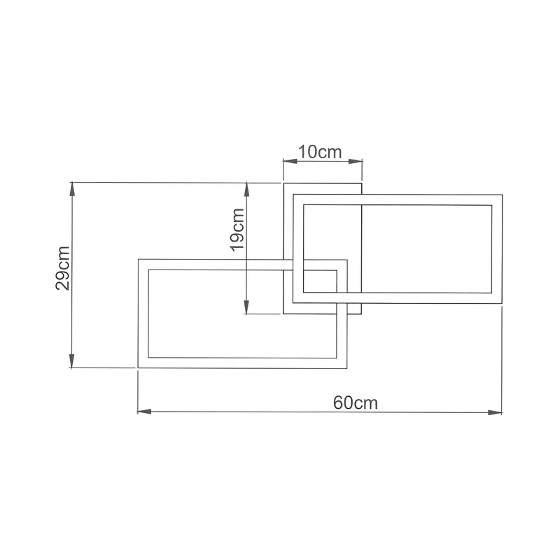 Braytron moderne designer LED Deckenleuchte mit Fernbedienung Dimmbar & 3CCT Farbwahl 3000-6500K Rechteckig Wohnzimmer Schlafzimmer Deckenlicht weiß 40W – Ansicht 4