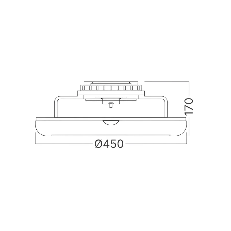 Braytron Deckenventilator mit Licht LED – 40W Deckenlampe + 20W Ventilator, Fernbedienung & App Steuerung, 3CCT Farbtemperatur, Ø45 cm moderner Deckenlüfter für Wohnzimmer, Schlafzimmer, Büro – Ansicht 7