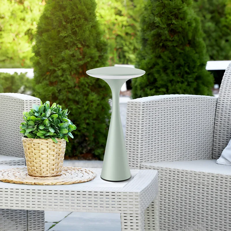 Braytron LED Tischlampe mit Akku – Touch Dimmbar, USB, IP44, 30h Laufzeit, Innen & Außen, tragbare Tischleuchte in Schwarz, Weiß oder Grün für Balkon, Terrasse, Wohnzimmer (Grün) – Ansicht 2