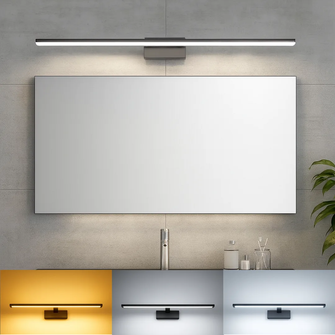 Applique LED pour Miroir de Salle de Bain 12W – 600mm, 3CCT, IP44, Finition Chrome – BN12-00785