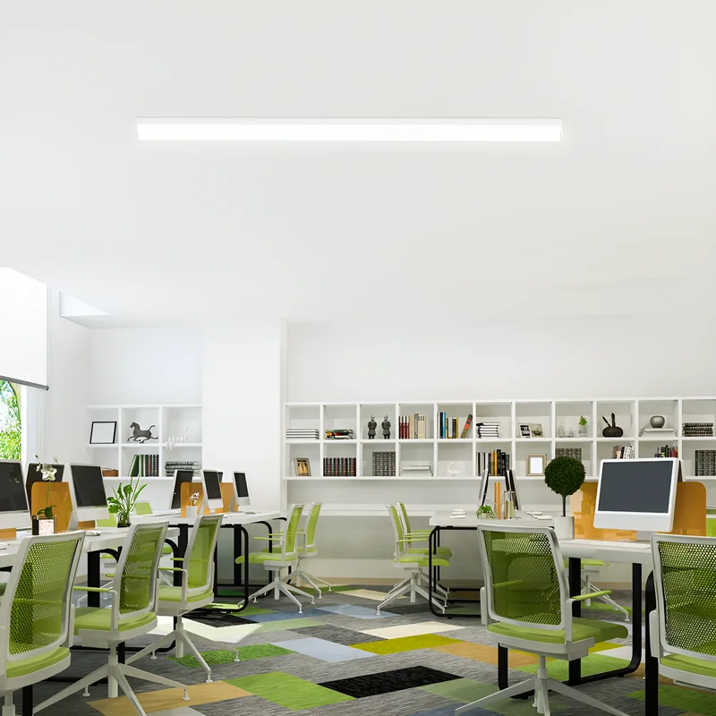 Braytron LED Lichtleiste 60 cm eckig 18W sehr hell mit 2160 Lumen, Neutralweiß 4000K, LED Batten Leuchte, Deckenleuchte für Küche, Garage, Keller, Werkstatt, Flur IP40 – Ansicht 2