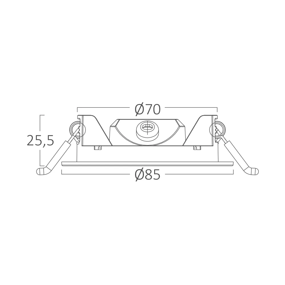 Braytron LED Deckenleuchte 3W 230V Anschluss Warmweiß 3000K, 220 Lumen, IP40 Deckenlampe für Wohnzimmer, Küche, Flur (Weiß) – Ansicht 10