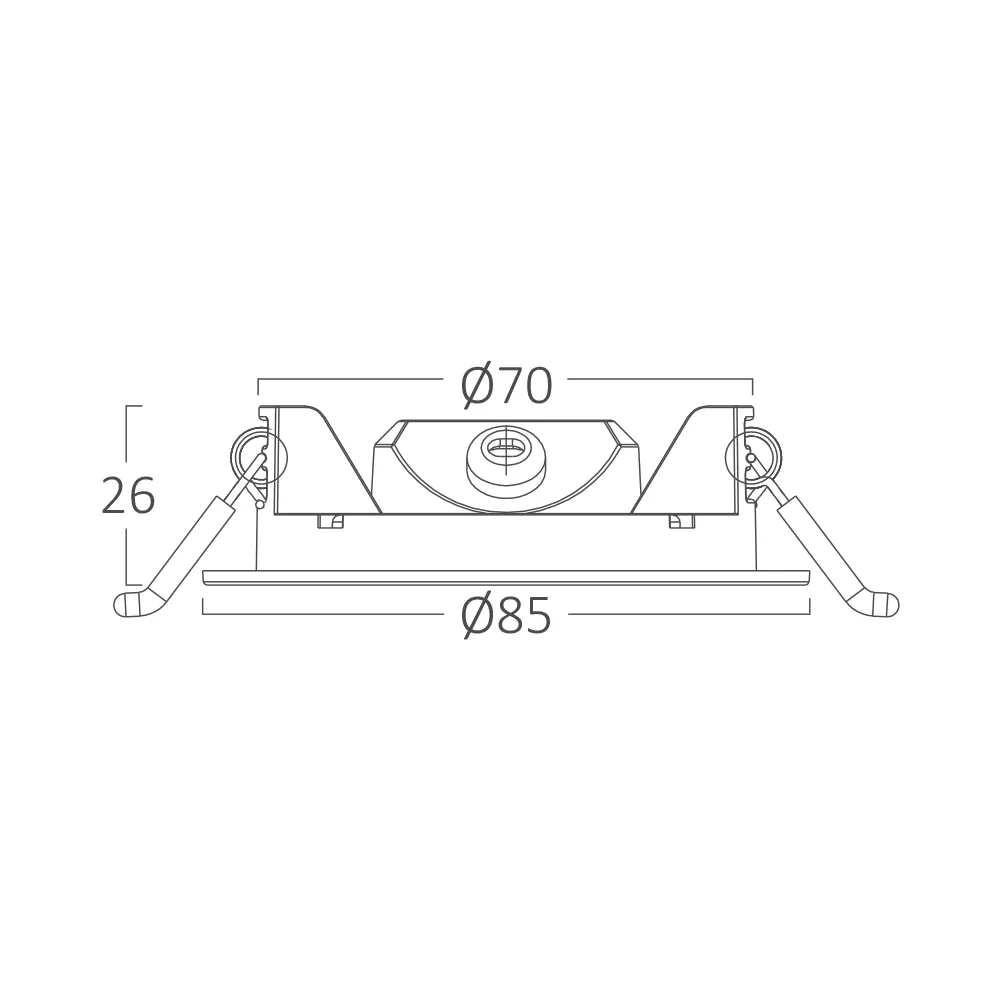 Braytron LED Einbaustrahler 5er Set – 230V, Ø68mm Lochmaß, ultraflach 26mm, 3W, Neutralweiß 4000K, Einbau LED Spots, Deckenstrahler rund mit integriertem Trafo, IP40 für Innenräume – Ansicht 9