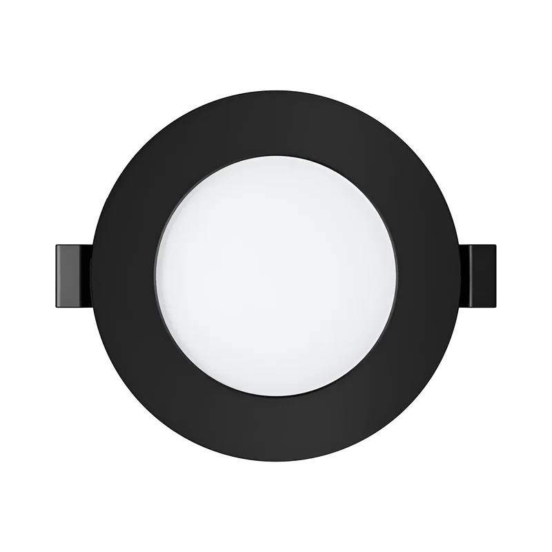 Braytron Ultraslim LED Einbaustrahler 3W Schwarz Ø85mm 3CCT 230V 220 Lumen IP20 Einbauspots 68mm Lochmaß 26mm Einbautiefe Warmweiß Neutralweiß Kaltweiß Nicht Dimmbar Deckenstrahler Flach Wohnraum Spot – Ansicht 4