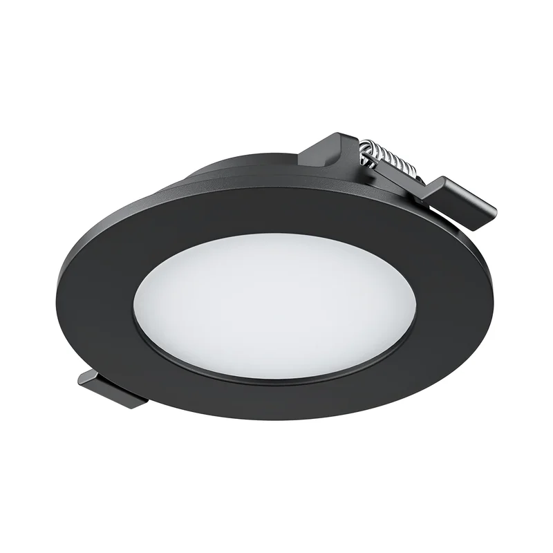 Braytron Ultraslim LED Einbaustrahler 3W Schwarz Ø85mm 3CCT 230V 220 Lumen IP20 Einbauspots 68mm Lochmaß 26mm Einbautiefe Warmweiß Neutralweiß Kaltweiß Nicht Dimmbar Deckenstrahler Flach Wohnraum Spot – Ansicht 7