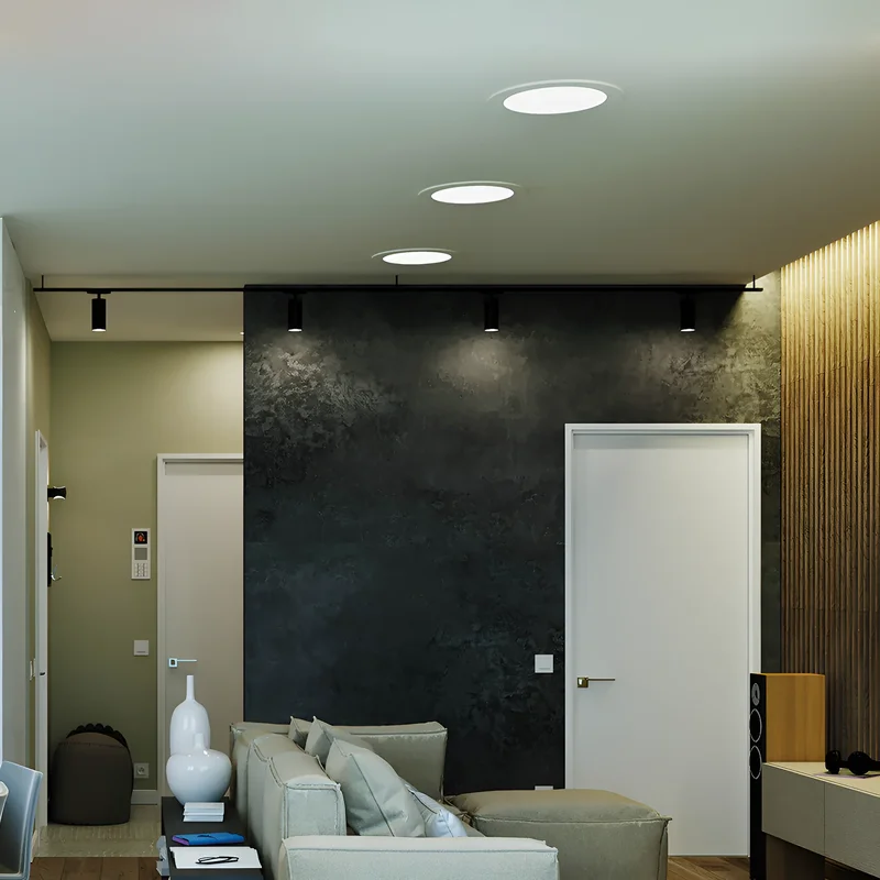 Braytron LED Deckenleuchte 9W 230V Anschluss Kaltweiß 6500K, 790 Lumen, IP40 Deckenlampe für Wohnzimmer, Küche, Flur (Weiß) – Ansicht 2